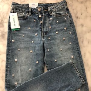Vintage Fit Studded Mom Jeans